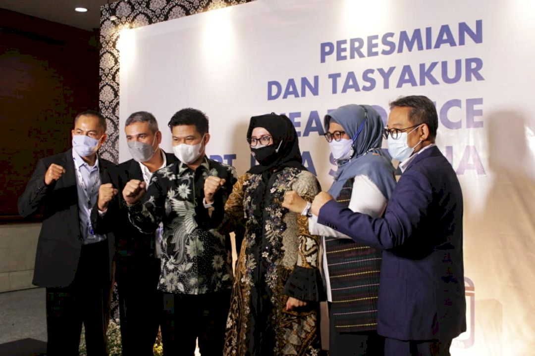 Pimpinan DPRD Provinsi Jawa Barat menghadiri Peresmian dan Tasyakur Head Office PT. Jasa Sarana, di Gedung Graha Pos Indonesia, Kota Bandung, Rabu (31/3/2021). (Foto : Budi Purnaman/Humas DPRD Jabar).