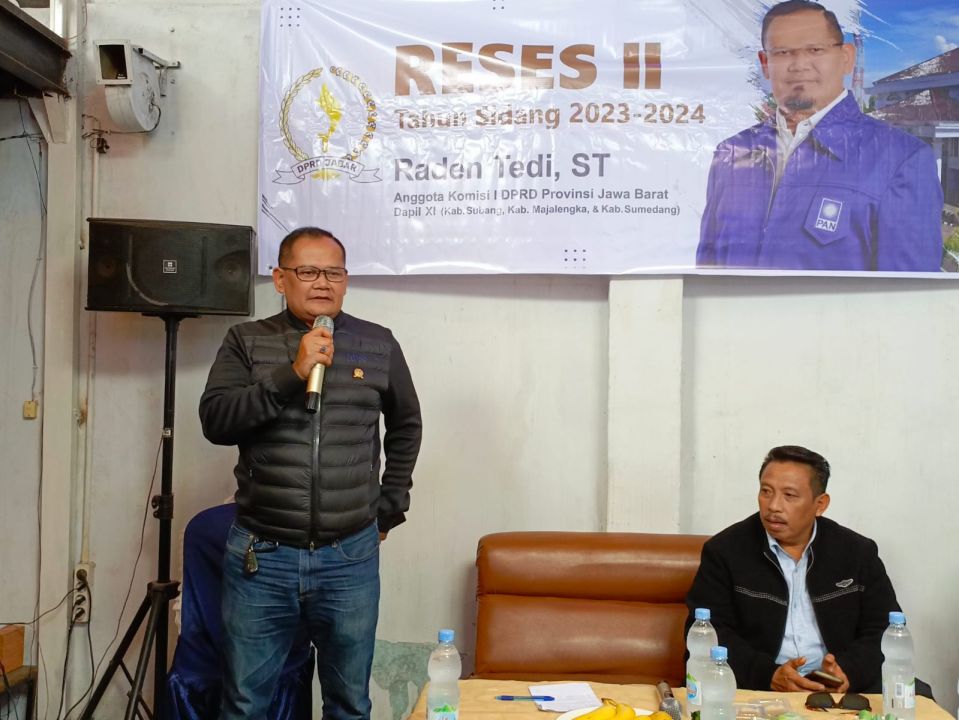 Anggota DPRD Jabar Dapil Subang Majalengka Sumedang Raden Tedi ST 