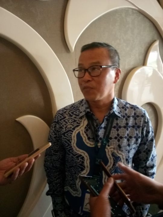 Kepala Bappeda Jabar Iendra Sofyan saat memberikan keterangan kepada pers seusai Pembuka Musrenbang RPJPD 2025-2045 di Trans Luxury hotel, Senin 23/4/2024
