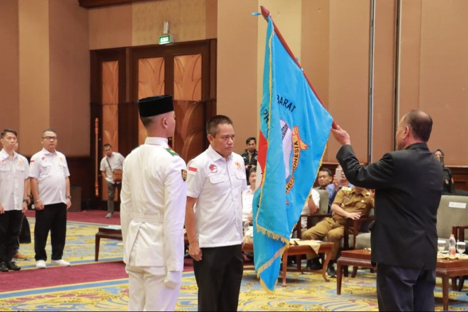 Mayjen TNI (Purn) Dwi Djati Utomo saat dilantik sebagai Ketua Wushu Indonesia (WI) Jawa Barat periode 2025–2029, Bandung Selasa15 Juli 2025.